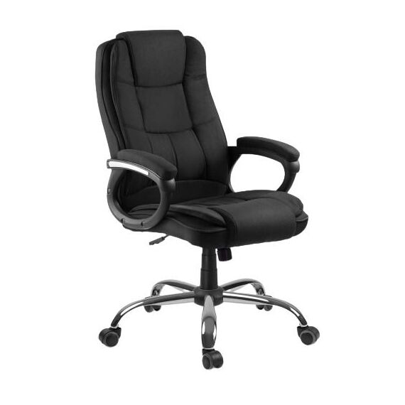 Scaun birou DacEnergy, spatar moale, strat dublu de burete, forma ergonomica, suport lombar, 125x60 cm, negru, Culoare: Negru-Dacenergy.ro