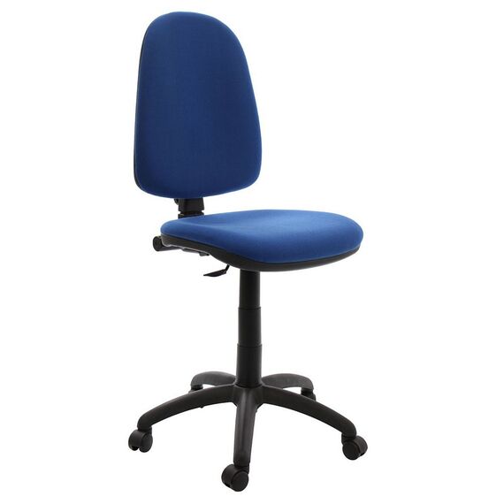 Scaun DacEnergy©, rotativ, ergonomic, reglabil pe inaltime, dimensiuni 115x47x57 cm, tapiterie din stofa, culoare albastru deschis, Culoare: Albastru deschis-Dacenergy.ro