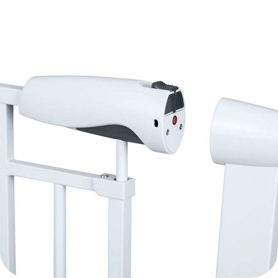 Poarta de securitate, material metalic, inchidere usoara, pe doua fete, latimea reglabila 77-108.5 cm, alba, Culoare: Alb, Latime: 77 / 108.5 cm-poza 4-Dacenergy.ro