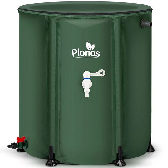 Rezervor de apa, cadru durabil, material PVC rezistent, robinet cu supapa, robinet cu supapa de pornire/oprire, supapa de golire, 200 l, 70 x 60 cm, verde, Capacitate	: 200 l-poza 9-Dacenergy.ro