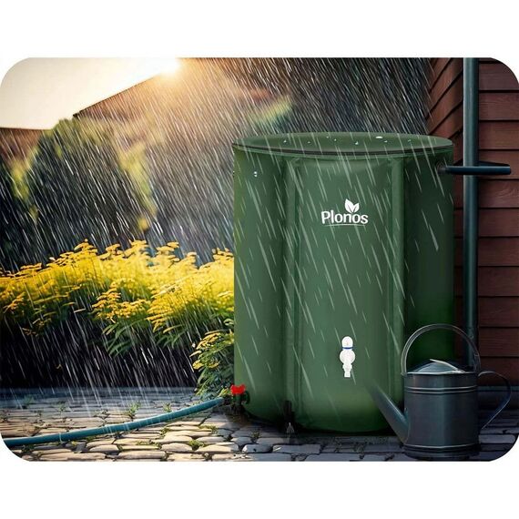 Rezervor de apa, cadru durabil, material PVC rezistent, robinet cu supapa, robinet cu supapa de pornire/oprire, supapa de golire, 500 l, 98 x 80 cm, verde, Capacitate	: 500 l-poza 9-Dacenergy.ro