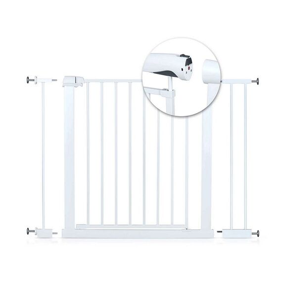 Poarta de securitate, material metalic, inchidere usoara, pe doua fete, latimea reglabila 77-108.5 cm, alba, Culoare: Alb, Latime: 77 / 108.5 cm-poza 7-Dacenergy.ro