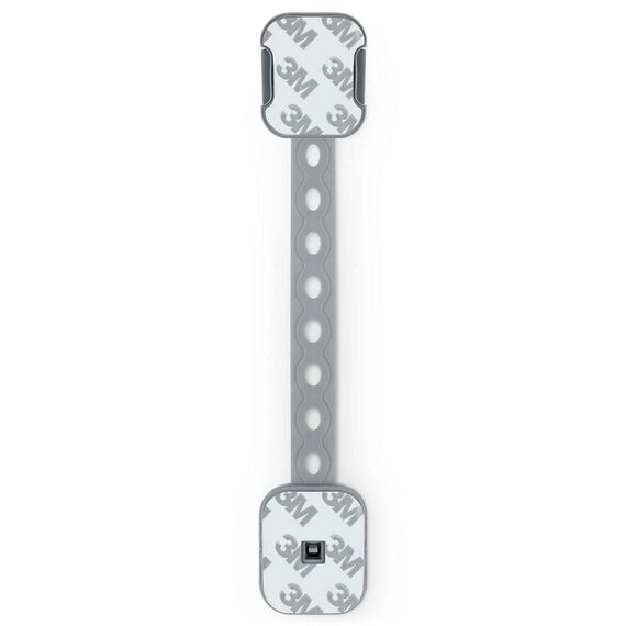 Set de sigurante, din plastic special rezistent, pentru dulapuri, rezistent, 21,8 x 3,7 cm, 6 buc, gri, Culoare: Gri-poza 7-Dacenergy.ro