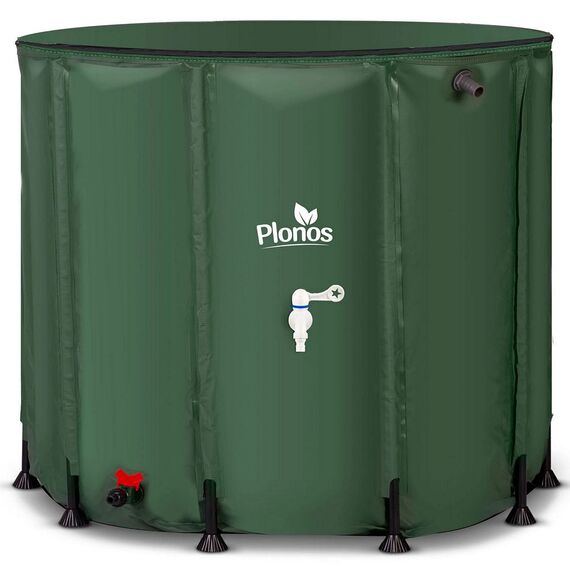 Rezervor de apa, cadru durabil, material PVC rezistent, robinet cu supapa, robinet cu supapa de pornire/oprire, supapa de golire, 650 l, 85 x 100 cm, verde, Capacitate	: 650-poza 4-Dacenergy.ro