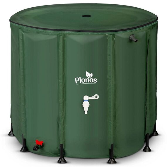 Rezervor de apa, cadru durabil, material PVC rezistent, robinet cu supapa, robinet cu supapa de pornire/oprire, supapa de golire, 650 l, 85 x 100 cm, verde, Capacitate	: 650-Dacenergy.ro