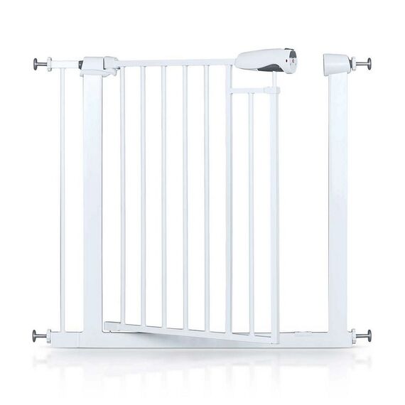 Poarta de securitate, material metalic, inchidere usoara, pe doua fete, latimea reglabila 77-108.5 cm, alba, Culoare: Alb, Latime: 77 / 108.5 cm-poza 8-Dacenergy.ro