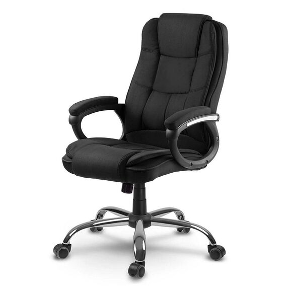 Scaun birou DacEnergy, spatar moale, strat dublu de burete, forma ergonomica, suport lombar, 125x60 cm, negru, Culoare: Negru-poza 8-Dacenergy.ro