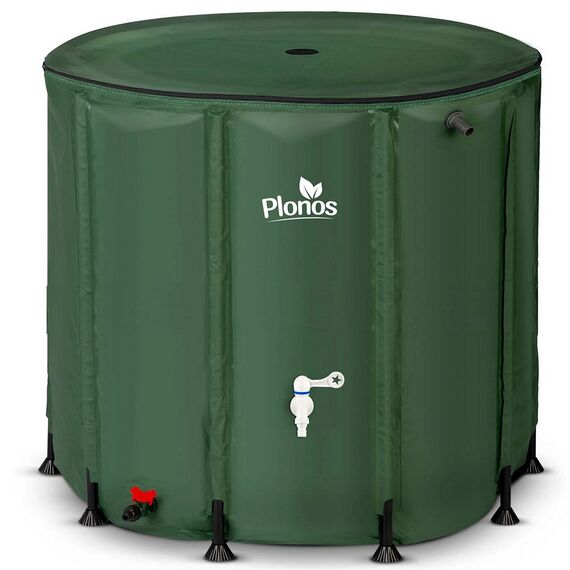 Rezervor de apa, cadru durabil, material PVC rezistent, robinet cu supapa, robinet cu supapa de pornire/oprire, supapa de golire, 1000 l, 98 x 120 cm, verde, Capacitate	: 1000 l-Dacenergy.ro