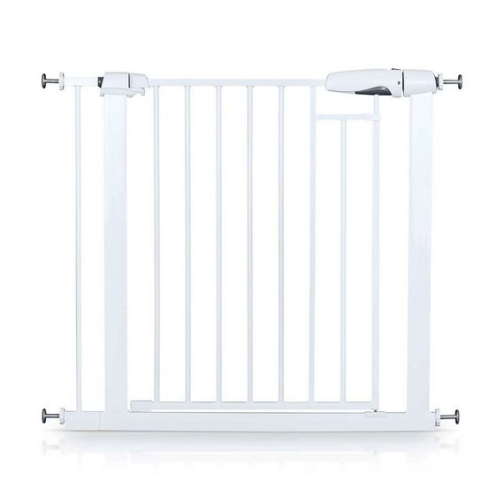 Poarta de securitate, material metalic, inchidere usoara, pe doua fete, latimea reglabila 77-108.5 cm, alba, Culoare: Alb, Latime: 77 / 108.5 cm-poza 10-Dacenergy.ro
