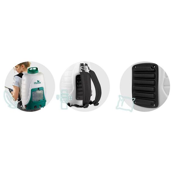 Pompa de stropit, cu acumulator, turatia motor 2800 - 3200 rpm, filtru dublu, indicator LED al nivelului baterie, 8 duze diferite, 0, 10-0, 45 Mpa, plumb-acid, 12 V, 8 Ah, 18 l-poza 8-Dacenergy.ro