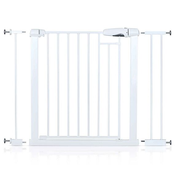 Poarta de securitate, material metalic, inchidere usoara, pe doua fete, latimea reglabila 77-108.5 cm, alba, Culoare: Alb, Latime: 77 / 108.5 cm-poza 9-Dacenergy.ro