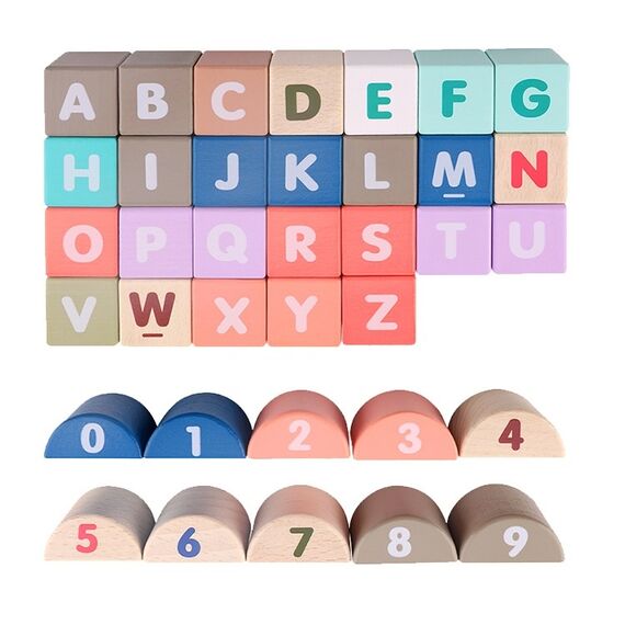 ​Set cuburi de construit din lemn pentru copii DacEnergy©, stimuleaza creativitatea si motricitatea, 115 piese, multicolor, Culoare: Multicolor-poza 5-Dacenergy.ro
