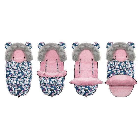 Sac de dormit bebelusi, rezistent la apa, rezistent la vant, respirabil, blana detasabila, finisaj atent, elegant, 95 x 48 cm, pentru sanie, albastru cu flamingo, Culoare: Multicolor-poza 4-Dacenergy.ro