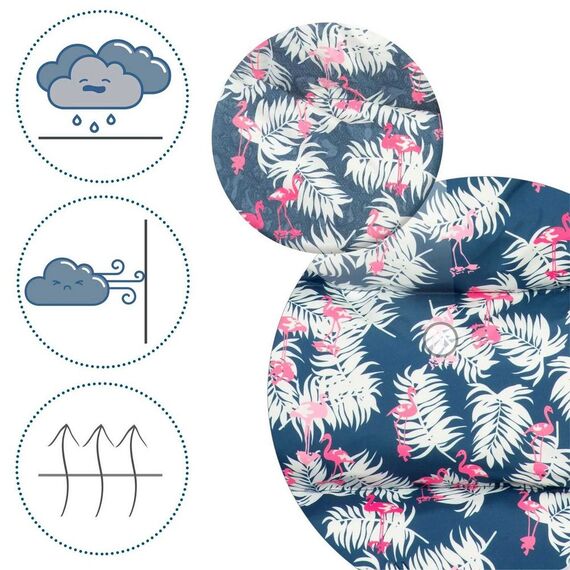 Sac de dormit bebelusi, rezistent la apa, rezistent la vant, respirabil, blana detasabila, finisaj atent, elegant, 95 x 48 cm, pentru sanie, albastru cu flamingo, Culoare: Multicolor-poza 7-Dacenergy.ro