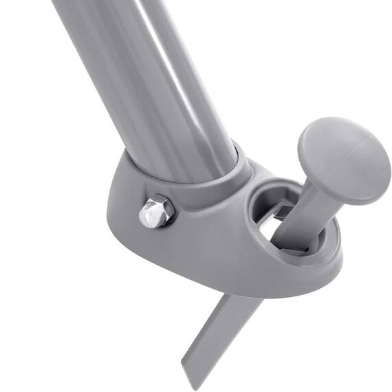 ​Leagan copii, cu balansoar, structura metalica, rezistent la rugina, sistem de ancorare, gri, 236 x 235 x 200 cm, Lungime: 236 cm, Culoare: Gri-poza 2-Dacenergy.ro