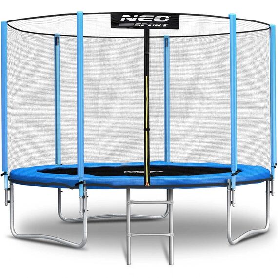 Trambulina de gradina , stalpi metalici, plasa de siguranta exterioara, intrarea se inchide cu fermoar si catarama, 312 cm, albastru, Culoare: Albastru,  Diametru: 312 cm-Dacenergy.ro