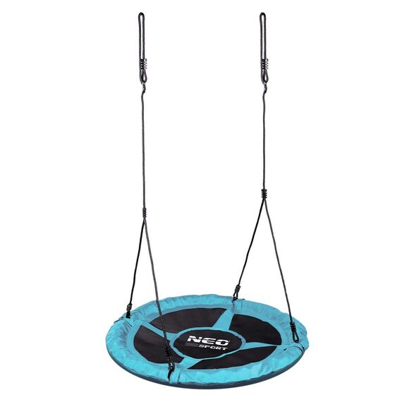 Leagan cuib, cadru otel, poliester Oxford acoperit 600D, forma rotunda, material impermeabil, greutate maxima 150kg, 95cm, turcoaz, Culoare: Turcoaz-Dacenergy.ro