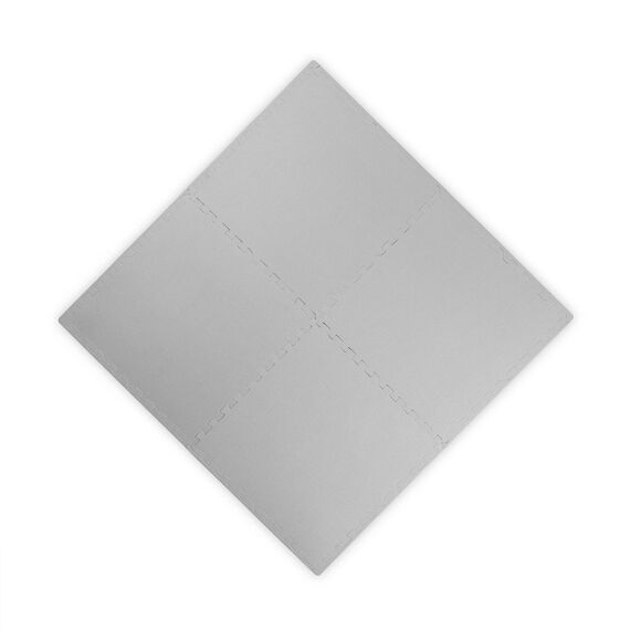 ​Covoras puzzle din spuma, 4 buc, ansamblat usor, impermeabil, fara BPA, gri, 120x120x1 cm, Dimensiune (cm)	: 120 x 120, Culoare: Gri-poza 2-Dacenergy.ro