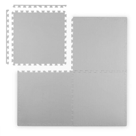 ​Covoras puzzle din spuma, 4 buc, ansamblat usor, impermeabil, fara BPA, gri, 120x120x1 cm, Dimensiune (cm)	: 120 x 120, Culoare: Gri-poza 3-Dacenergy.ro