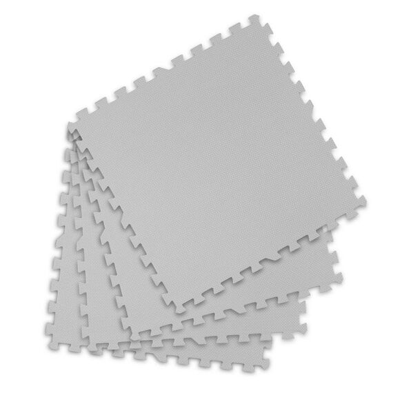 ​Covoras puzzle din spuma, 4 buc, ansamblat usor, impermeabil, fara BPA, gri, 120x120x1 cm, Dimensiune (cm)	: 120 x 120, Culoare: Gri-poza 5-Dacenergy.ro
