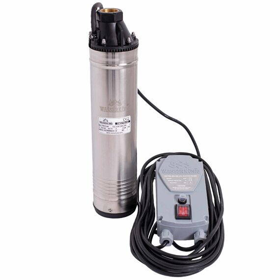 Pompa submersibila ape curate Wasserkonig, carcasa pompei si motorului sunt realizate din inox, turbina din bronz, 900 W, 45 l/min, inaltime maxima de refulare 52 m-poza 2-Dacenergy.ro