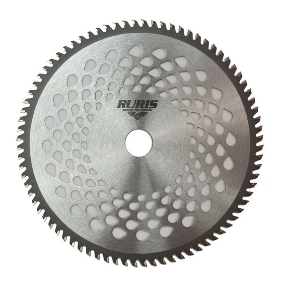 ​Disc motocoasa pentru tuns iarba, Ruris, confectionat din otel, 80 dinti cu vidia tip 1, diametru 230 mm-Dacenergy.ro