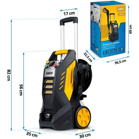 ​Aparat de spalat cu presiune, lance cu functie StopAndSafe, tehnologia TurboStream, recipient de detergent reglabil, 500 ml, 4 duze inlocuibile, furtun de inalta presiune de 10 m lungime, 350 bar, 2500 W, Presiune maxima: 350 bar-poza 10-Dacenergy.ro
