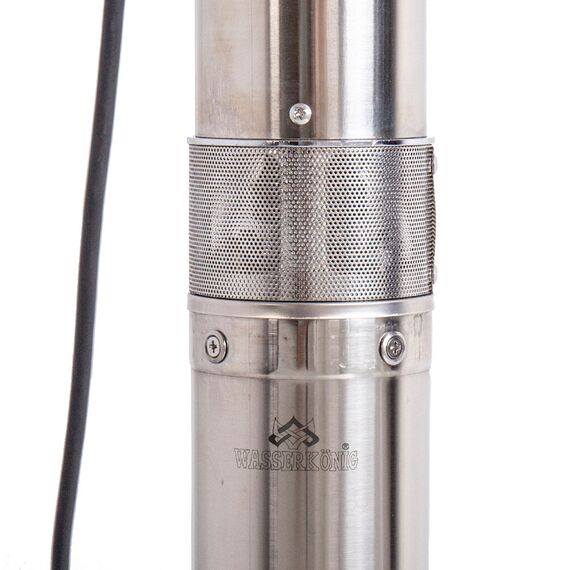 ​Pompa submersibila ape curate Wasserkonig, motor asincron cu 2 poli, carcasa motorului si axul pompei sunt realizate din inox, corpul de refulare din fonta, 50 l/min, 1600 W, inaltime maxima de refulare 140 m-poza 2-Dacenergy.ro