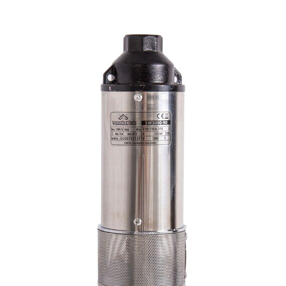 Pompa submersibila ape curate Wasserkonig, motor asincron cu 2 poli, carcasa motorului si axul pompei sunt realizate din inox, corpul de refulare din fonta, 50 l/min, 1000 W, inaltime maxima de refulare 90 m-poza 2-Dacenergy.ro