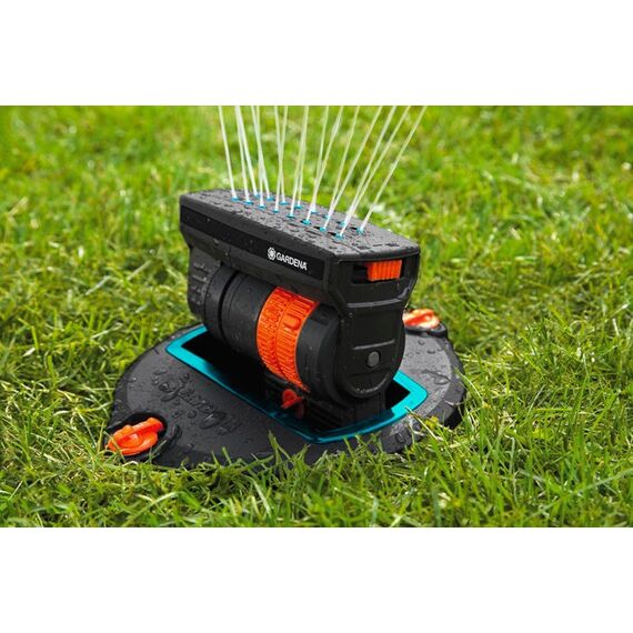 ​Aspersor, oscilant, raza de actiune 2-15 m, cu filtru de impuritati integrat, aria de udare reglabila de la 2–140 mp, debit reglabil-poza 2-Dacenergy.ro
