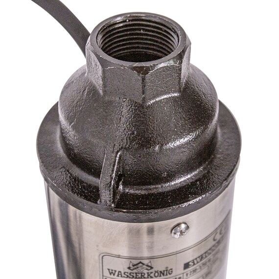 Pompa submersibila ape curate Wasserkonig, motor asincron cu 2 poli, carcasa motorului si axul pompei sunt realizate din inox, corpul de refulare din fonta, 50 l/min, 1000 W, inaltime maxima de refulare 90 m-poza 4-Dacenergy.ro