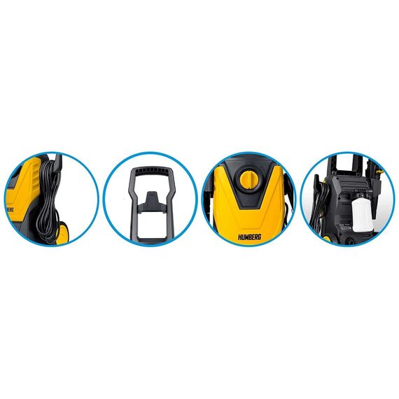 ​Aparat de spalat cu presiune, lance cu functie StopAndSafe ,tehnologia TurboStream, recipient de detergent reglabil, 450 ml, filtrul de apa, temperatura maxima a apei 60°C, 230 bar, 1800 W-poza 7-Dacenergy.ro