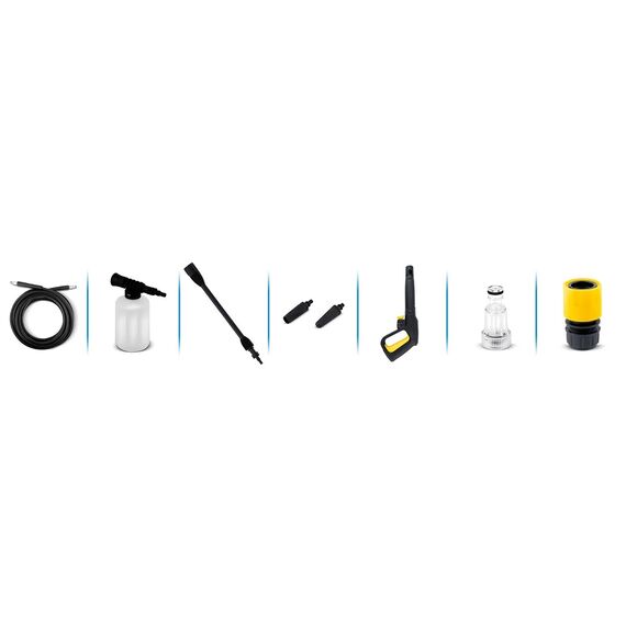 ​Aparat de spalat cu presiune, lance cu functie StopAndSafe ,tehnologia TurboStream, recipient de detergent reglabil, 450 ml, filtrul de apa, temperatura maxima a apei 60°C, 230 bar, 1800 W-poza 9-Dacenergy.ro