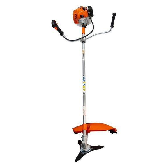 Motocoasa pe benzina, 2 timpi, putere motor 2.7 CP, 2 kW, cap taietor cu fir, cutit pentru iarba, accesorii-Dacenergy.ro