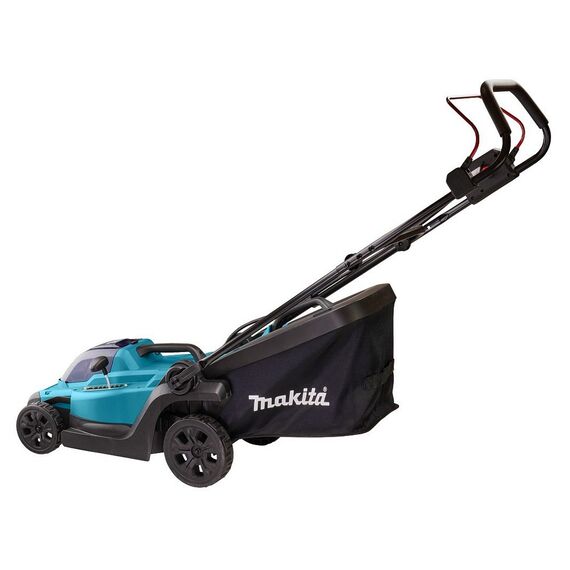 Masina de tuns gazon Makita, latime de taiere 33 cm, cu acumulator LXT, 18V, 4A si incarcator standard, sac de colectare 30 l-poza 2-Dacenergy.ro