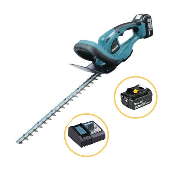 Foarfeca pentru tuns gard viu / pomi, maner PVC, lama cu lungime de taiere de 48 cm, fara fir, cu acumulator 18 V, Li-ion-poza 2-Dacenergy.ro