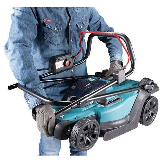 Masina de tuns gazon Makita, latime de taiere 33 cm, cu acumulator LXT, 18V, 4A si incarcator standard, sac de colectare 30 l-poza 6-Dacenergy.ro