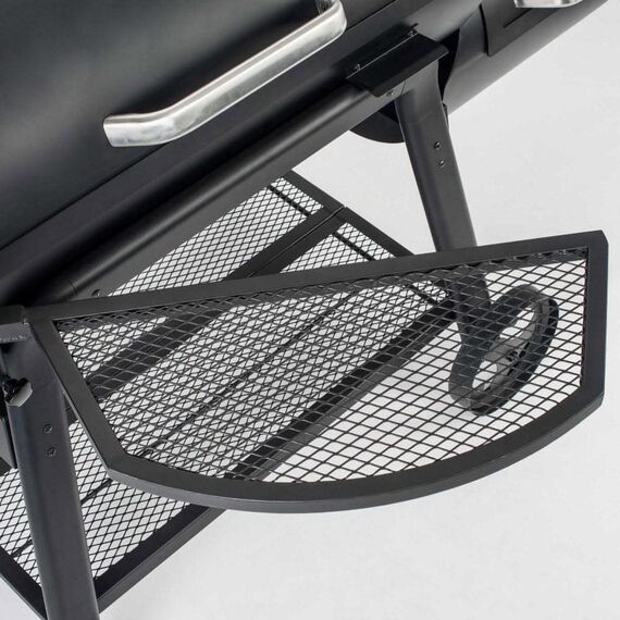 Gratar pe carbuni cu afumatoare, realizat din otel, functii 4 in 1, afumare directa, afumare indirecta, grill in stil american si afumare la rece, manere inox, dimensiune 117x125,5x83,5 cm-poza 3-Dacenergy.ro