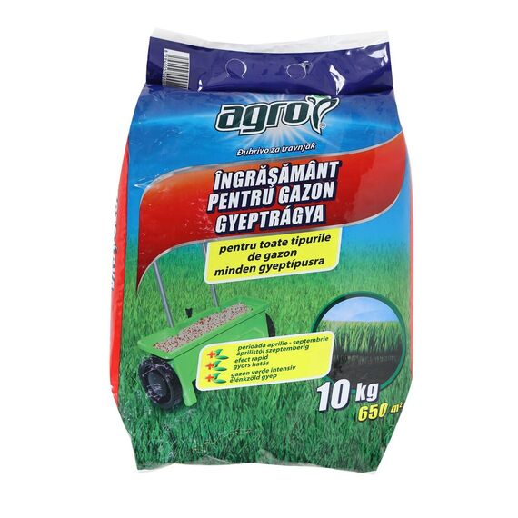 Ingrasamant gazon, fara clorizi, granulat combinat, suprafata de acoperire 650 mp, 10kg-Dacenergy.ro