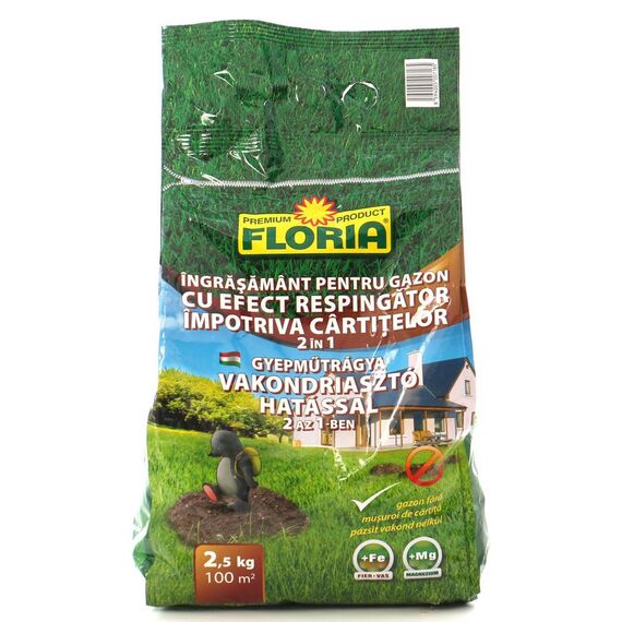 Ingrasamant gazon, granulat, reduce aparitia muschilor, respinge cartitele, 2.5 kg-Dacenergy.ro