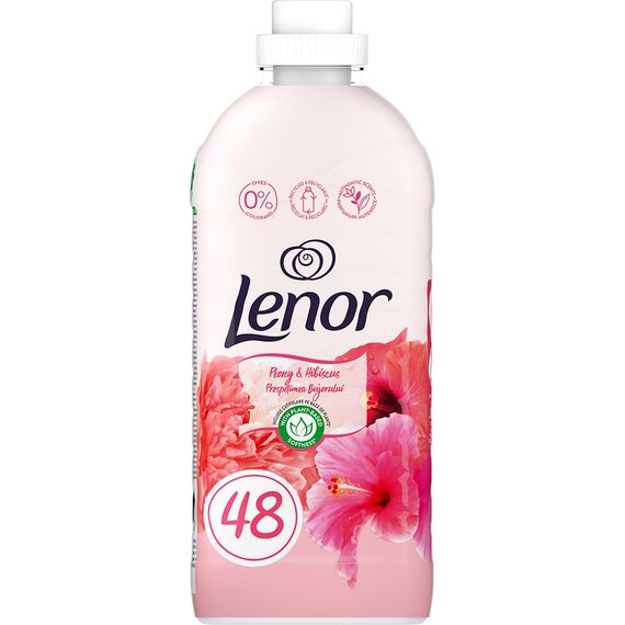 Balsam de rufe Lenor Peony&Hibiscus, prospetime de lunga durata, 1.2 l, 48 spalari, Parfum: Hibiscus-Dacenergy.ro