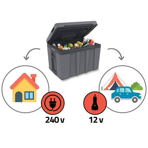 ​Lada frigorifica, 50 L, indicator luminos, 2 in 1 functia de racire si incalzire, AC 100-240V, 60 x 41 x 42 cm-poza 6-Dacenergy.ro