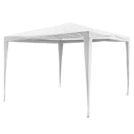 ​Pavilion de gradina, constructie durabila, material PE, rezistent la razele UV si ploaie, 4 pereti, 300 x 300 cm, alb, Forma	: Patrat, Culoare: Alb-poza 2-Dacenergy.ro