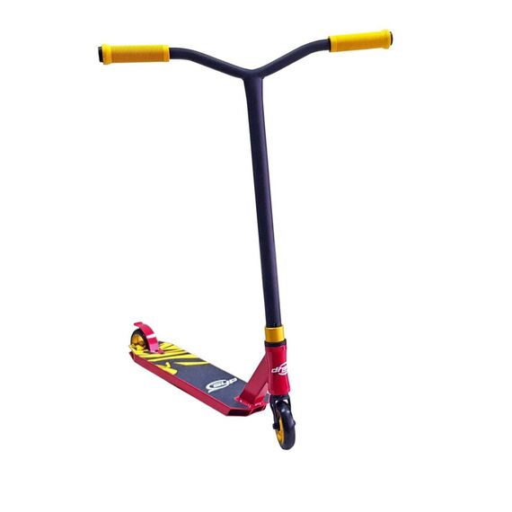 Trotineta, confectionata din aluminiu 6061-T6, fixa, dimensiune rotii 100 mm, maner tip grip cauciuc, 82 x 57 x 65 cm, rosu si galben, Culoare: Rosu, Galben-Dacenergy.ro