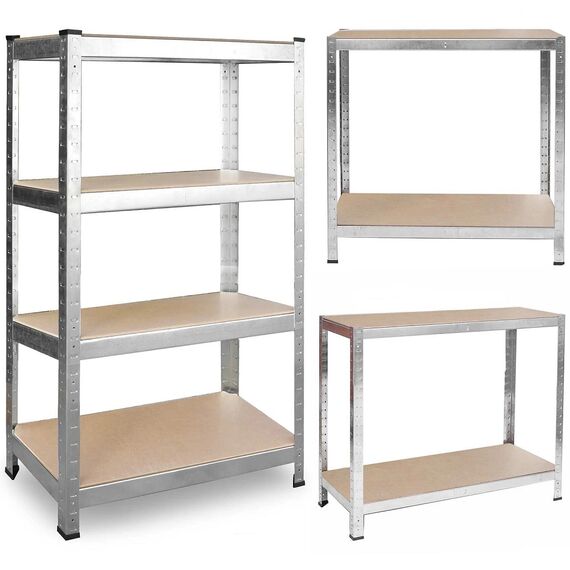 ​Raft metalic, realizat din MDF, 4 polite, capacitatea 135 kg polita, 540 kg total, 150 x 75 x 30 cm, gri, Greutate maxima suportata/polita: 135 Kg, Culoare: Gri, Inaltime: 150 cm, Lungime: 75 cm-poza 2-Dacenergy.ro