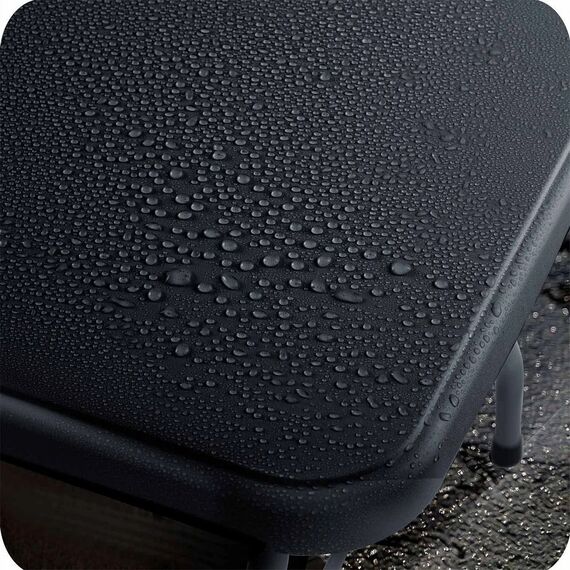 Masa de gradina pliabila, cadru durabil din otel, material PE si rezistent la UV, cu maner, 244 x 75 x 74 cm, negru, Culoare: Negru-poza 12-Dacenergy.ro