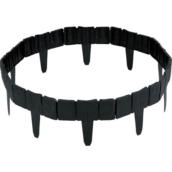Bordura de gradina, material PP durabil, rezistent la UV, inghet si schimbarile meteorologice, design modular, lungimea de 2.5 m, antracit, Culoare: Antracit, Inaltime: 23 cm-Dacenergy.ro