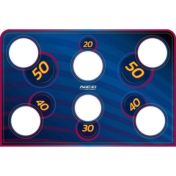 Covoras tinta pentru poarta de fotbal cu puncte, cu imprimare de inalta calitate, cu elemente de prindere incluse, 180 x 120 cm, albastru-Dacenergy.ro