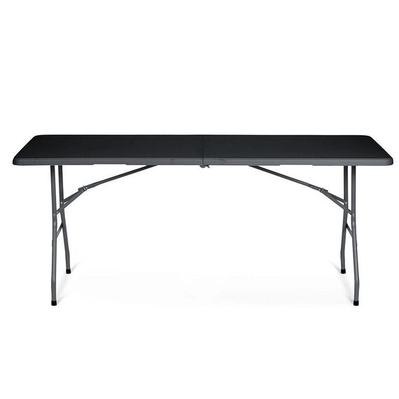 ​Masa de gradina pliabila, cadru durabil din otel, material PE si rezistent la UV, cu maner, 180 x 74 x 74 cm, negru, Culoare: Negru-poza 2-Dacenergy.ro