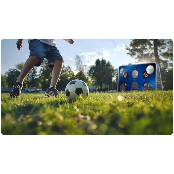 Covoras tinta pentru poarta de fotbal cu puncte, cu imprimare de inalta calitate, cu elemente de prindere incluse, 180 x 120 cm, albastru-poza 4-Dacenergy.ro